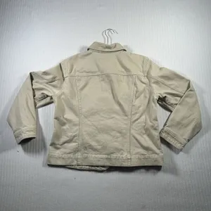 L.L.Bean Women’s Petite XL Jacket Khaki Brown Canvas Utility Field Coat thumbnail 14