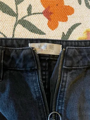 Free People Zip It Up Skirt Denim Vintage thumbnail 2