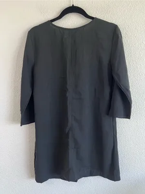 Abercrombie and Fitch Lace Up Tunic Shift Dress Black Small thumbnail 3