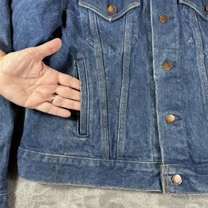VTG Nutmeg Mills Denim Jacket Womens Large Trucker Heavyweight Retro 90s Y2K USA thumbnail 4