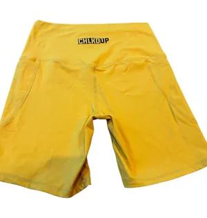 Chlkd Up Sculpt Biker Shorts Mustard Yellow Athletic Size Large thumbnail 1
