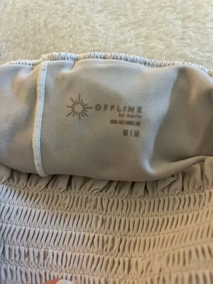 Aerie OFFLINE white flowy shorts thumbnail 4