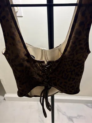 PrettyGarbage Leopard Print Bustier Top thumbnail 5