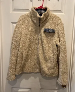 Pendleton Women's Cream Fuzzy Sherpa Full Zip Jacket‎ Outdoor Size XL Cozy thumbnail 1
