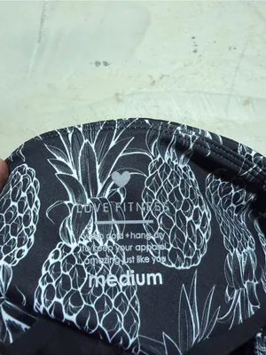 Love fitness Women's Black Pineapple Print Athletic Shorts medium thumbnail 7
