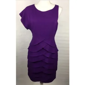 5/$25 Tibi Purple Asymmetrical Sheath‎ Dress thumbnail 5