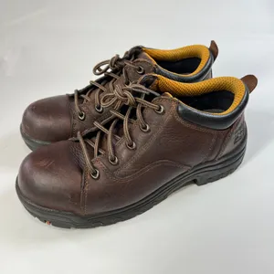 Timberland PRO Women's Steel Toe Work‎ Shoes Brown Leather EH Safety Size 9.5M thumbnail 4
