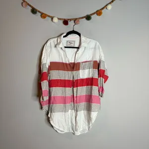 Anthropologie Holding Horses Monroe Striped Button Down Oversized Blouse thumbnail 2