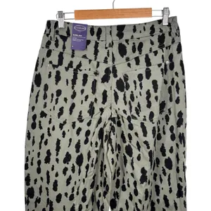 NWT Scoop Seamed Denim Barrel Jeans Wide Leg High Rise Leopard Print Olive SZ 6 thumbnail 10