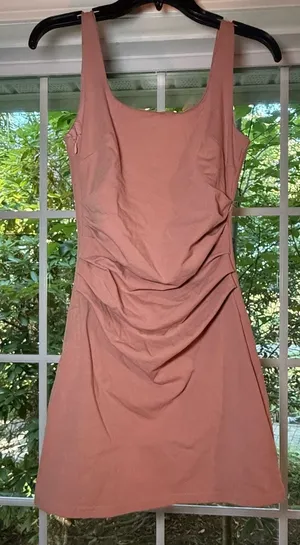 Alex Stevens Women's Pink Sleeveless Ruched Mini Dress thumbnail 1