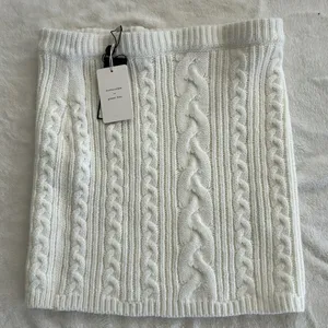 Gianni Bini Olga Cableknit Mini Skirt Size Large, Ivory, Nwt thumbnail 3
