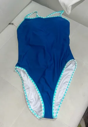 & Other Stories Blue One-Piece Swimsuit with Aqua Trim thumbnail 1