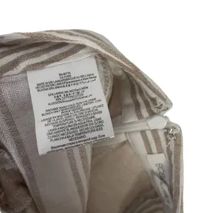 BCBGMAXAZRIA Women's Size 0 White Tan Linen Shorts‎ thumbnail 4