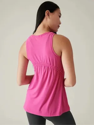 Athleta Air Out Cinch Tank Top Pink Small thumbnail 2