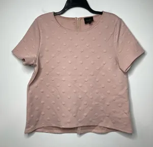 Anthropologie W5 blush textured dot top size medium‎ thumbnail 1