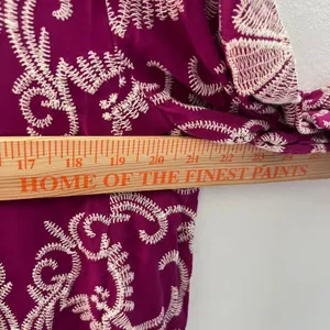 Anthropologie Solitaire Peasant Top XL Pink Floral Embroidered Boho thumbnail 7