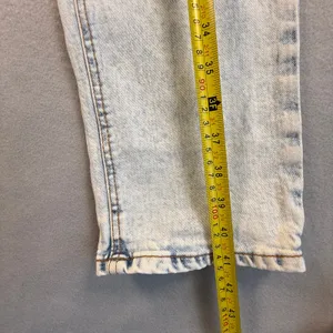 Cotton On 91 Slim Leg Acid Wash Jeans Light Blue Stretch Denim Size 34 thumbnail 7