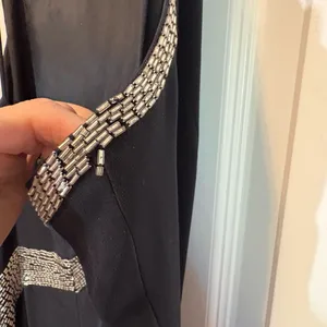 Source Unknown Vintage Stenay Black Beaded Evening Gown – Y2K Formal Dress Size 14 thumbnail 4