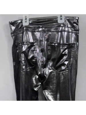 Halara Metallic Silver High Rise 7/8 Leggings M thumbnail 5