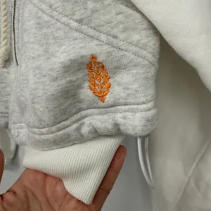 FP Movement‎ Free People Gray White Cropped Zip Up Hoodie Sweatshirt Small thumbnail 3