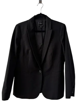 J.Crew Parke Bi-Stretch Cotton Blend Black Blazer Jacket Size 12 thumbnail 2