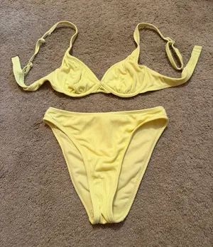 Xhilaration Yellow bikini set in XS thumbnail 1