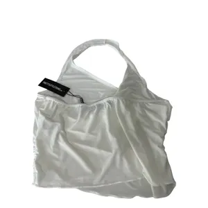 PrettyLittleThing Womens‎ 10 White Slinky Buckle Detail Halter Top CNA0410 NWT thumbnail 3