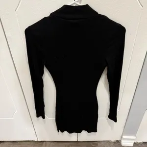 Windsor Black Long Sleeve Ribbed Bodycon Mini Dress thumbnail 2
