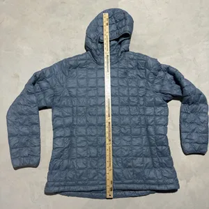 The North Face ThermoBall Hooded Puffer Jacket Women's XL Blue Insulated Coat thumbnail 6