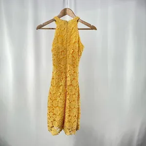 Lulus Love Poem Lace Mini Dress in Yellow Size‎ Extra Small thumbnail 5