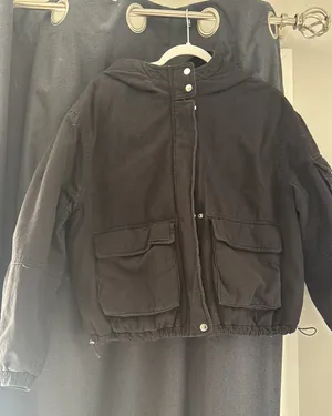 H&M Black Cargo Jacket thumbnail 2