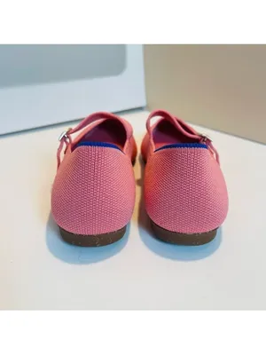 Rothy’s The Point Mary Jane Flats Shoes in Tulip Pink Women’s Size 5.5 - NWOB thumbnail 5