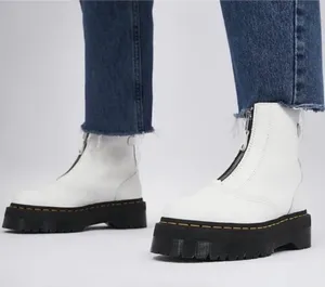 DR MARTENS Jetta Water Repellent Platform Bootie in White Size US 6 thumbnail 1