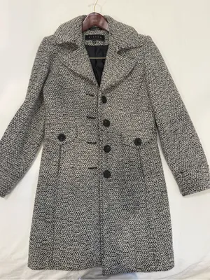 giacca Black & White Tweed Pea Coat - Women thumbnail 1