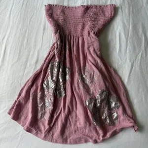 🌸✨ Dusty Rose Strapless Smocked Babydoll Top – Soft Girl Summer Small✨🌸 thumbnail 3