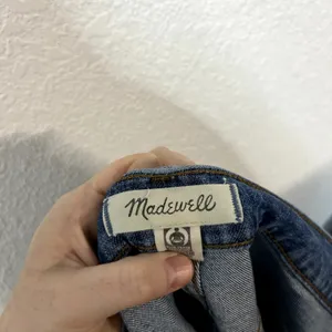 Madewell Wide Leg Crop Jeans Womens Size 32 Blue Raw Hem Front Pocket thumbnail 6