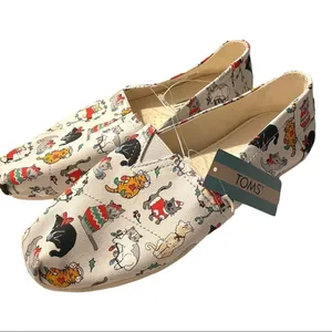 Toms Christmas Cats Festive Holiday‎ 6 Shoes thumbnail 1