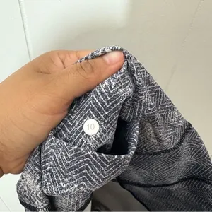 Lululemon Essential Rhythm Crop Leggings Size 10 Black Gray Mesh Luxtreme thumbnail 7