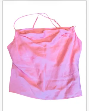 Zara Satin Cami Crop Top Spaghetti Straps Light Pink S thumbnail 3