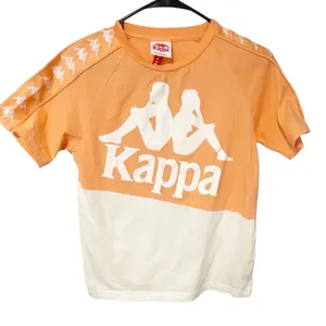 Kappa Size‎ XS Logo Pink/Salmon Color Block Tshirt thumbnail 1
