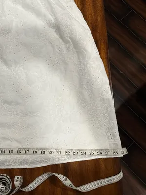 Nanette Lepore White‎ Sleeveless Embroidered Dress With Pockets- Size 14. thumbnail 8