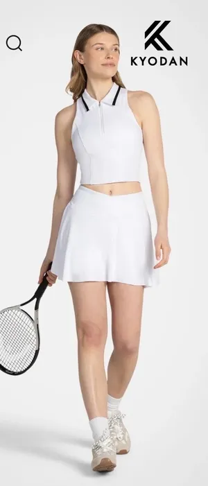 Kyodan Golf Women White Active Skort Size M Built-in Shorts Pockets Athletic thumbnail 1