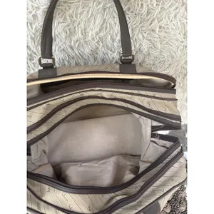 Vintage Peruzzi Florence Italian Canvas Monogram Leather Trim Duffle Bag‎ thumbnail 11