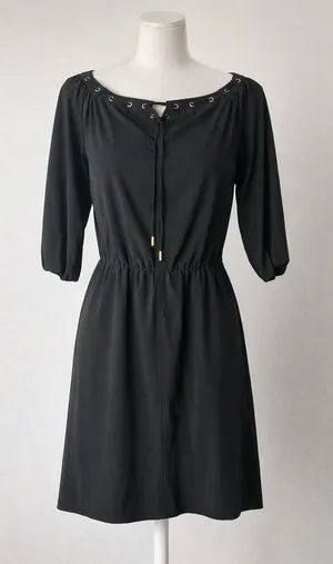 White House Black Market Goth Grunge Comfy Black Dress indie sleaze XS thumbnail 1