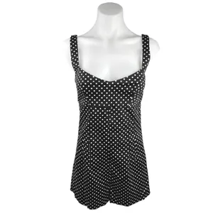 Zara Black Polka Dot Sleeveless Sweetheart Neck Playsuit Jumpsuit Romper XS thumbnail 3