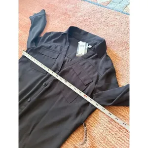 J.Crew Black Shirt Dress Size NWT 3/4 Roll Tab Sleeves Lined thumbnail 3