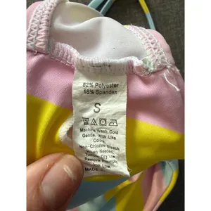 Womens small striped swim suit thumbnail 7