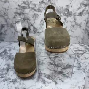 Lotta From Stockholm Highwood Mary Jane Clogs Size 41 EU 9.5 US Taupe Nubuck thumbnail 5