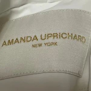 Amanda Uprichard White Notch Collar Long Sleeve Button Blazer Coat Jacket Size M thumbnail 4
