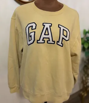 Vintage GAP Sweatshirt Yellow Crew Neck Pullover Everyday Basic Comfy Casual‎ thumbnail 1
